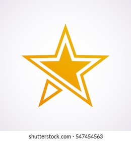 Abstract star logo for your design, vector illustration, isolated on white