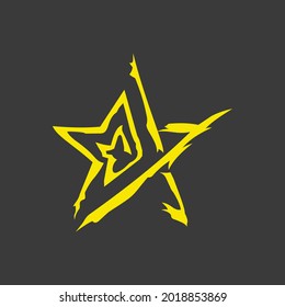 Logotipo de estrella abstracto para tu marca de funky