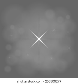 abstract star magic light sky bubble blur gray background