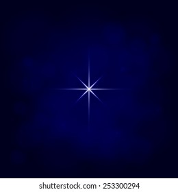 abstract star magic light sky bubble blur blue background