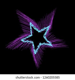 Abstract star. Modern lines element. Vector illustration.