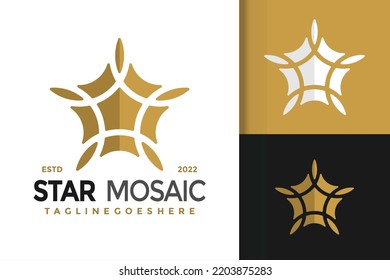 Abstract Star Mosaic Logo Design, brand identity logos vector, modern logo, Logo Designs Vector Illustration Template