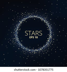 Abstract star night background. Vector illustration