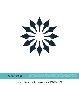 Abstract Star Ornamental Icon Vector Logo Template Illustration Design. Vector EPS 10.