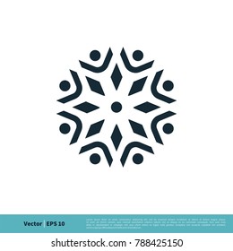 Abstract Star Ornamental Icon Vector Logo Template Illustration Design. Vector EPS 10.
