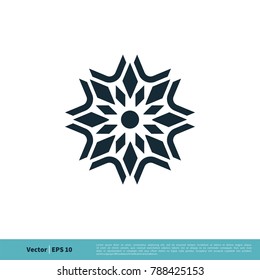 Abstract Star Ornamental Icon Vector Logo Template