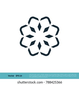 Abstract Star Ornamental Icon Vector Logo Template Illustration Design. Vector EPS 10.