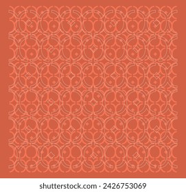 Abstract star and oval shape geometric pattern