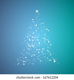 Abstract star pattern christmas tree design  Eps 10 vector illustration 