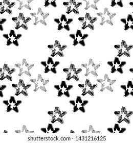 abstract star pattern icon. Abstract monochrome star vector graphics. - Vector