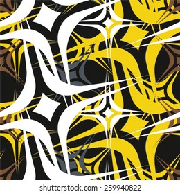ABSTRACT STAR PATTERN, seamless vector background.