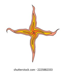 Abstract star in a psychedelic style