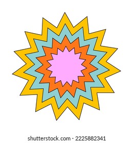 Estrella abstracta de estilo psicodélico