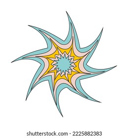 Abstract star in a psychedelic style