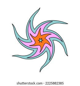Abstract star in a psychedelic style