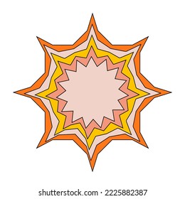 Estrella abstracta de estilo psicodélico