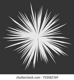 Abstrakte Star-Rays, Feiertagsfeuerwerk, dynamischer Burst, Sonnenbrand, Sternenbrand-Sonnenschein, Strahlung aus dem Zentrum der Beams, abstrakte Explosion