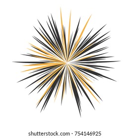 Resumen de Star Rays, fuegos artificiales de vacaciones, ráfagas de dinamismo, ráfagas de sol, brillo de estrella, radiación desde el centro de las vigas, explosión abstracta