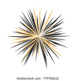 Resumen de Star Rays, fuegos artificiales de vacaciones, ráfagas de dinamismo, ráfagas de sol, brillo de estrella, radiación desde el centro de las vigas, explosión abstracta