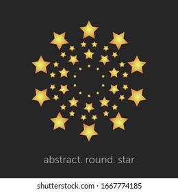 Abstrakter Stern rund. Raiting star. Stern auf Runde