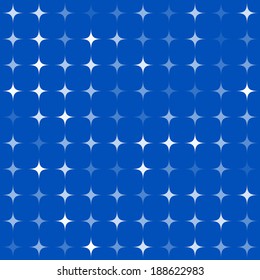 Abstract star shape blue mosaic vector pattern background