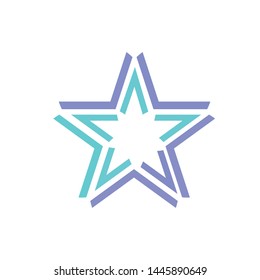 Abstract star shape icon logo design vector