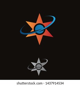 Abstract star shape logo geometric icon vector design
