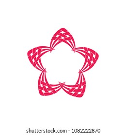 abstract star shape ornament design logo vector