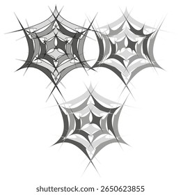 Abstract star shape. Spiky radial pattern. Dynamic line graphic. Vector mystic symbol