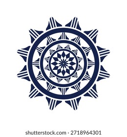 Abstractas diseño de logotipo Sunburst en forma de estrella. Ornamento geométrico de pétalos afilados para la agencia espiritual, de bienestar o creativa