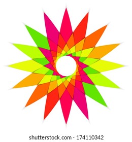 Abstract star shaped color ring