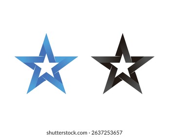 abstract star shapes logo design, vector illustration, isolated on transparent background