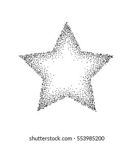 Abstract Star Stipple Effect. Vector and Illustration.