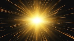 Abstract Star Or Sun. Explosion Effect. Fast Motion Effect. Vector Background