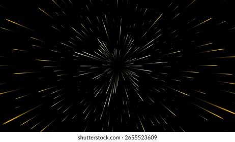 Estrela abstrata ou sol. Efeito de explosão de movimento rápido. Plano de fundo do vetor