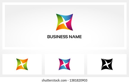 Abstract Star Swirl Propeller Logo