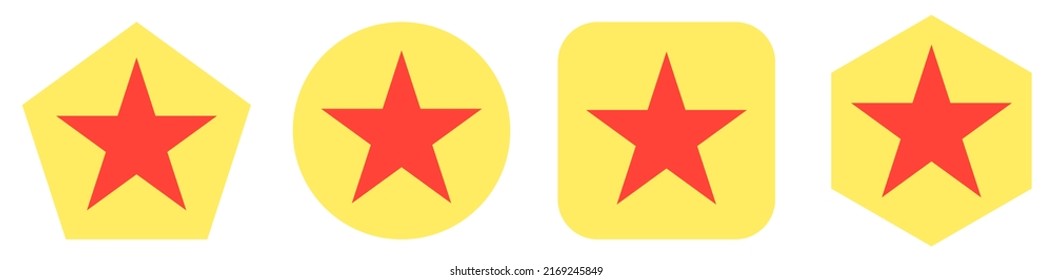 Abstract star symbol, icon vector graphics, illustration