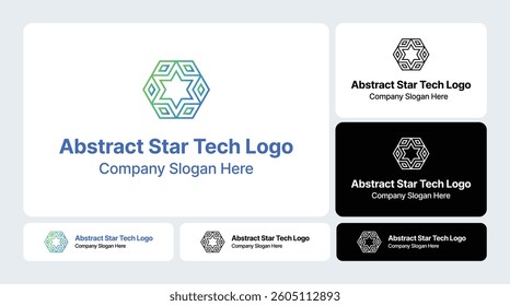 Abstract Star Tech Logo | Futuristic Geometric Branding