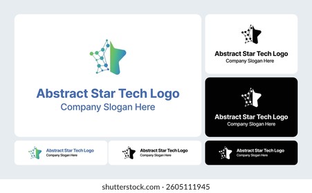 Abstract Star Tech Logo  -  Modern Minimal Logo