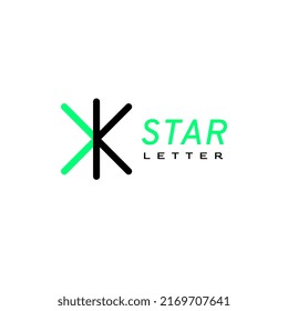 abstract star tech modern logo