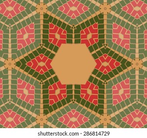 Abstract star text template of green and red colors