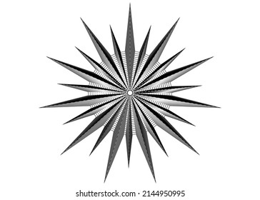 Abstract Star Thin Black Lines On Stock Vector (Royalty Free ...