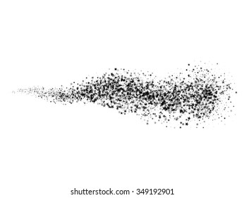 Abstract Star Trail on White Background. Design Element for Holiday Graphic Design. Vector Illustration.