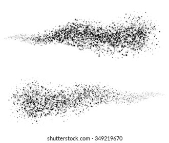 Abstract Star Trail on White Background. Design Element for Holiday Graphic Design. Vector Illustration.