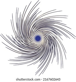 An abstract star twisted in a spiral. Vector file for designs.