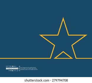 Abstract star vector background. For web and mobile applications, illustration template design, creative business info graphic, brochure, banner, presentation, concept poster, cover, booklet, document.