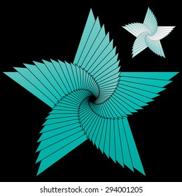 Abstract star vector illustration.