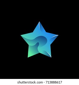 abstract star vector logo
