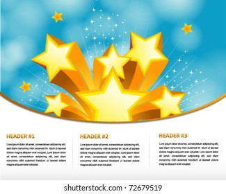 abstract star web and print template