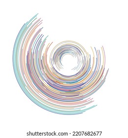 Abstract Starburst dynamic motion lines circular geometric background.